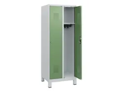 schoollocker,HxBxD 1630x600x500mm,2vak,vak B 300mm,cil.-slot,voeten