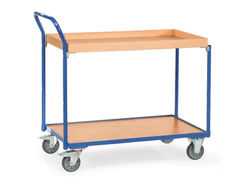 Lichte Tafelwagens 3742 300kg 2 Etages 1000x600mm Houten Plaat