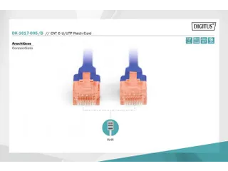 CAT 6 U-UTP patchkabel Cu LSZH AWG 26/7 lengte 0,50m Blauw - 4