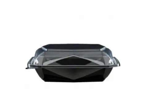 Octaview APET Zwart/Transparant 185x185x70mm 625ml 255 stuks