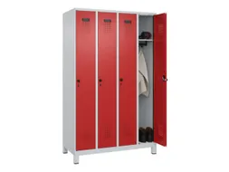 locker,HxBxD 1950x1200x500mm,4vak,vak B 300mm,draaigrendel,voeten