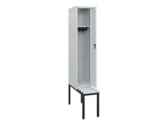 locker met bank,HxBxD 1950x300x815mm,1vak,vak B 300mm,cilinderslot