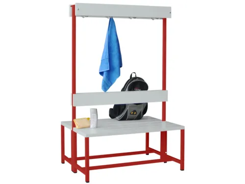 Omkleedbank 1000mm Kunststof Kledinghaken Dubbelzijdig Ral3000