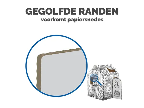 Kartonnen speelhuis XL Eenhoorn Bankers Box Play inkleurbaar