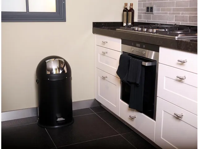 Pedaalemmer Kickcan 33 Liter Mat Zwart