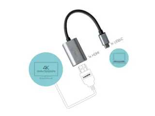 i-tec Metal C31METALHDMI60HZ, 0,15 m, USB Type-C, HDMI, Mannelijk, Vro - 4