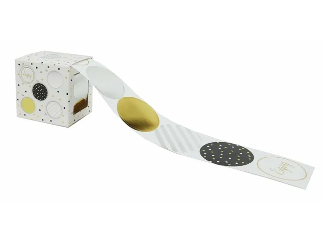 Cadeaustickers Party Chique op rol 50 stuks