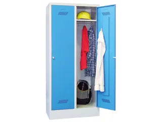 locker,HxBxD 1850x800x500mm,2vak,vak B 400mm,RAL7035,front RAL5010 - 1