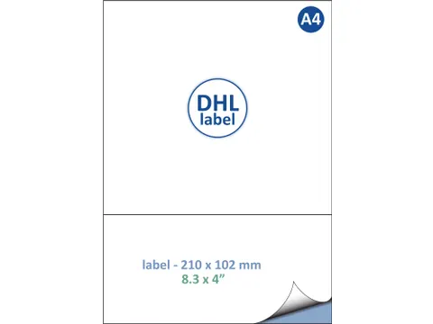 Retourlabel DHL label A4 210x102mm 500 Vel