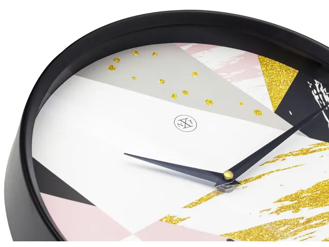 Horloge murale NeXtime 'Grace' Ø30cm plastique noir