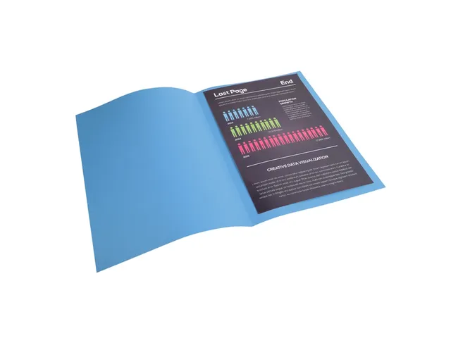 Pak van 100 dossiermappen ROCK''S 220 - 24x32cm--Blauw