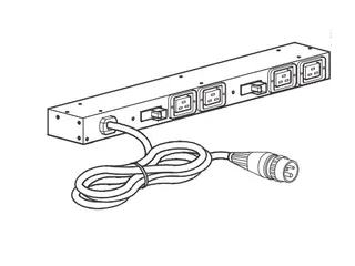APC Rack PDU AP6032A, Basic, 0U/1U, 32A, 230V, (4x) C19, IEC309 32A st - 2