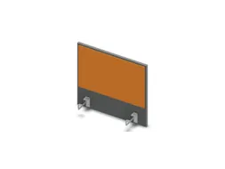 opzetpaneel bureau aanbouw zijkant MS-donkergrijs BN3005-geel 600mm