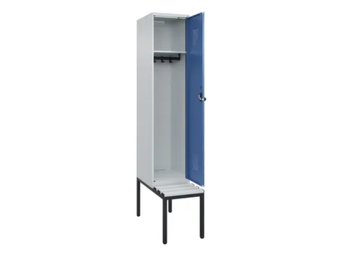 locker met bank,HxBxD 2120x400x815mm,1vak,vak B 400mm,draaigrendel