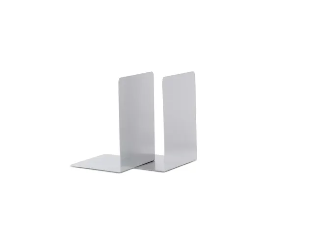 Boekensteun MAUL aluminium 12x12x17.5cm set 2 zilver