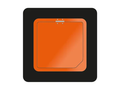 Circulaire Afvalbak BrickBin met klepdeksel 65 Liter Zwart Oranje