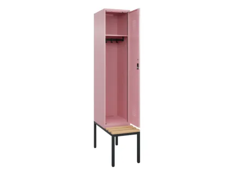 locker met bank,HxBxD 2120x400x815mm,1vak,vak B 400mm,cilinderslot