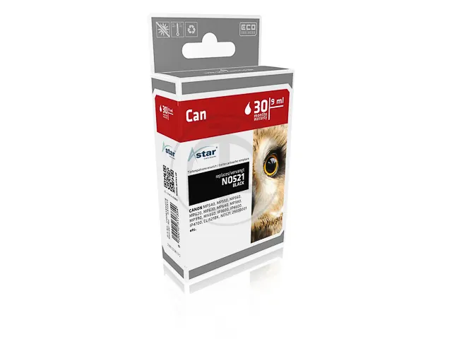 AS15933 ASTAR CANON CLI521BK MP Inkt foto zwart rebuilt Chip 9ml