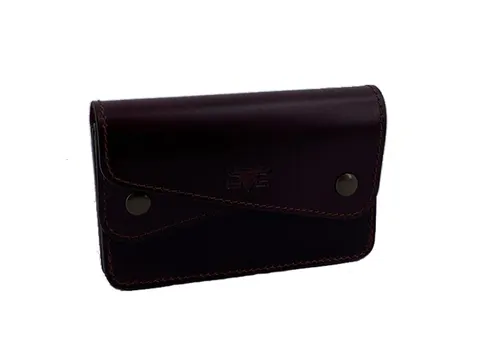 portemonnee Mika zadelleer met vijf opbergvakken, kleur bruin