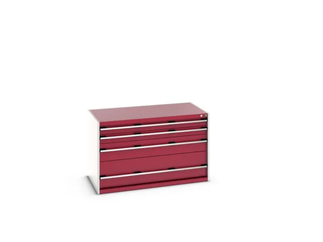ladekast 800x1300x750mm 4laden zware lasten RAL7035 front RAL3004