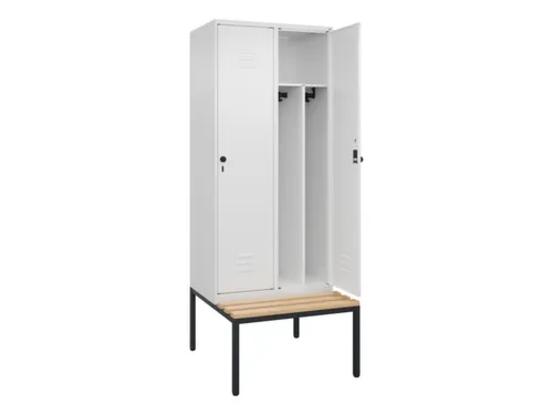 locker voor scheiding van kleding,HxBxD 2120x800x815mm,2vak