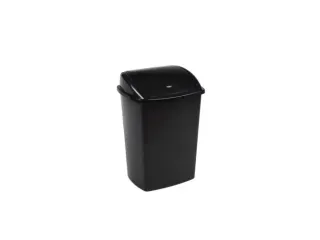 Vuilbak met swing deksel 4,45L zwart - 1