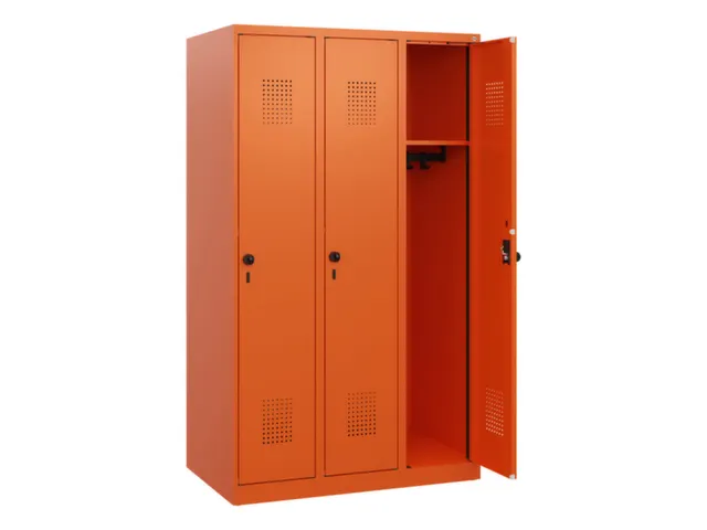 schoollocker,HxBxD 1530x900x500mm,3vak,vak B 300mm,draaigrendel