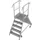 bordestrap,verrijdbaar,bordes H 1,2m,2x5treden m. R13-laag,aluminium
