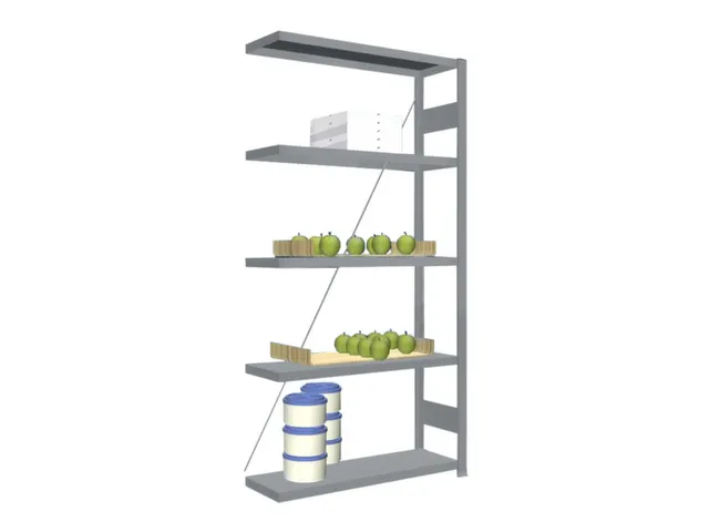 Rvs Inhaakstelling Aanbouw 2000x1010x335mm 5legborden Vaklast 200kg