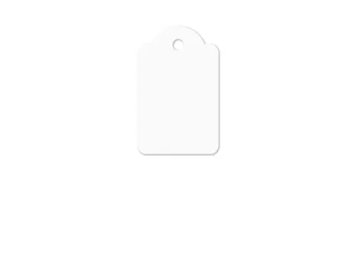 Draadetiket Kangaro 22x35mm wit doos a 250 stuks