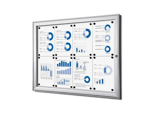Vitrinebord Quantore luxe 8x A4 zilver