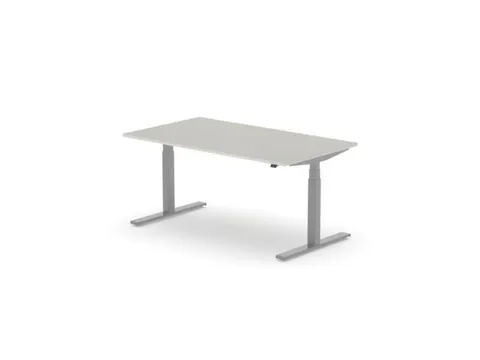 Elektrisch ihv bureau,HxBxD 650-1310x1600x900mm,blad lichtgrijs