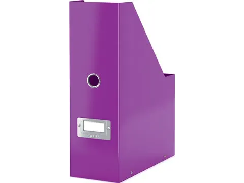 Tijdschrifthouder Leitz Wow Click & Store Paars 77% gerecycled karton