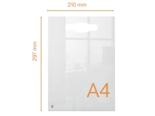 Notitiebord Nobo transparant acryl met handgreep A4 - 3