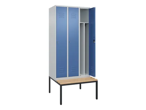locker voor scheiding van kleding,HxBxD 2120x900x815mm,3vak
