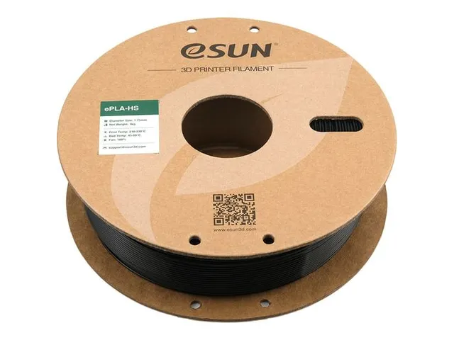 eSUN 3D printer Filament ePLA+HS 1,75mm Zwart 1kg