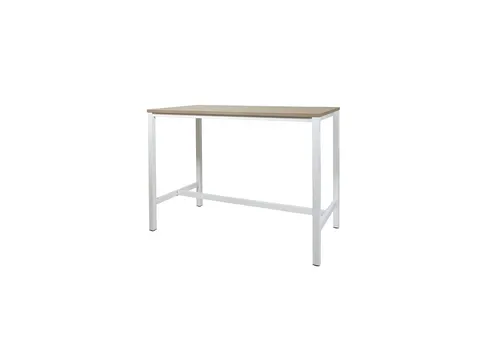 Domino Basic Statafel 160x80x110cm Robson Eiken Onderstel Wit