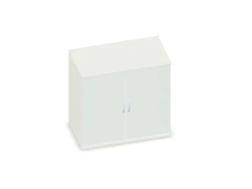 vitrinekast,HxBxD 770x800x430mm,1xhouten vloer,2 OH,decor romp wit