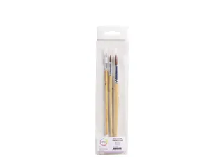 Penseel Qrea synthetisch haar set à 3 breedtes - 2