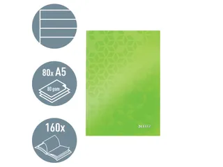 Notitieboek Leitz WOW A5 lijn groen - 4