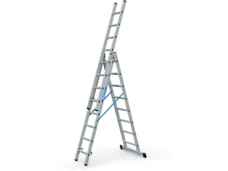 multifunctionele telescoopladder,3x8,sporten,balk L 2,42-5,25m - 3