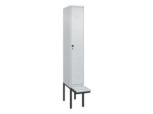 locker met bank,HxBxD 2120x300x815mm,1vak,vak B 300mm,draaigrendel