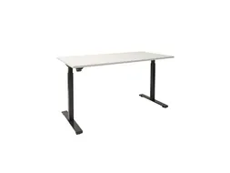 Elektrisch verstelbaar bureau 160x80cm Frame Zwart Blad Krijtwit