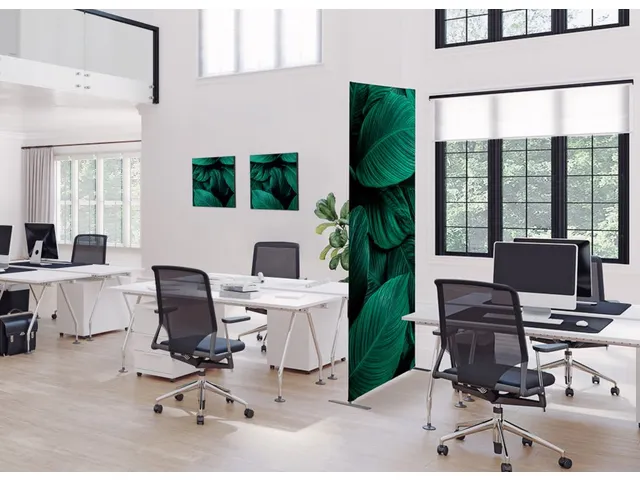 Wanddecoratie Textiel Set 40x40cm Botanische Bladeren Groen