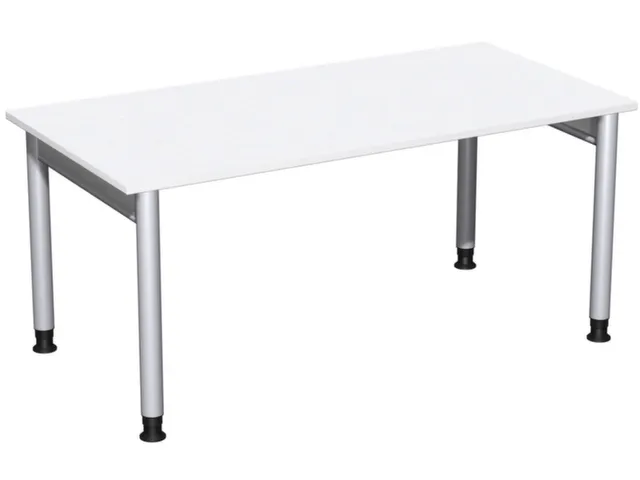 In hoogte verstelbaar bureau,HxBxD 680-820x1600x800mm,blad wit