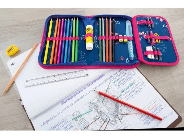 Etui Eberhard Faber gevuld 32 delig, 2 laags vlinders