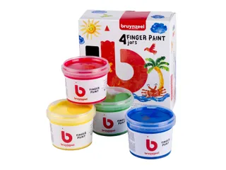 Vingerverf Bruynzeel Kids assorti 4 potjes - 5