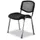 Buisstalen Stoel Zwart Stof Netrug Zitting 475x415mm Frame Verchroomd