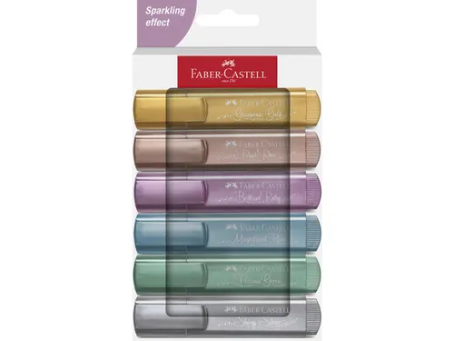 Markeerstift Faber-Castell 46 metallic 6stuks goud, zilver, roze, ruby