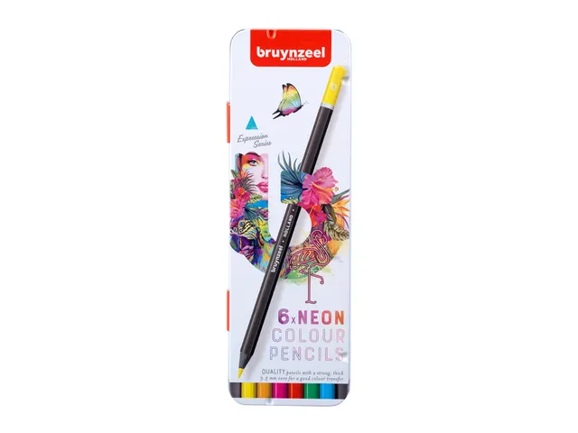 Kleurpotlood Bruynzeel Expression 6 stuks neon kleuren